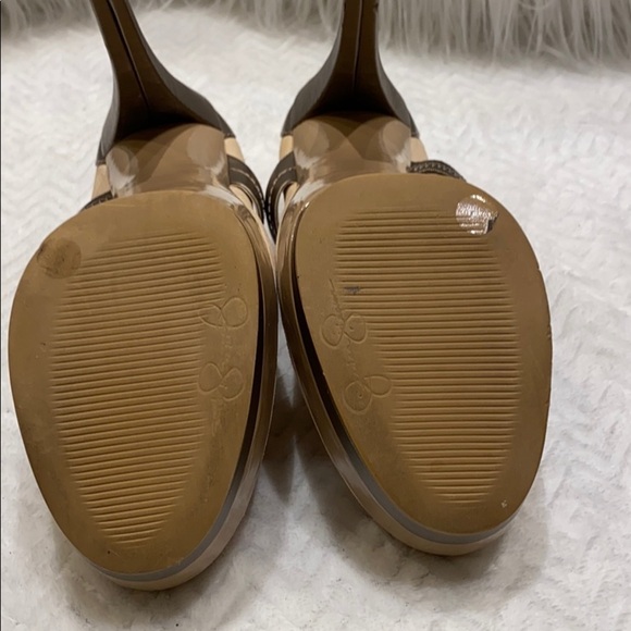 Jessica Simpson Mary Jane Suede Leather platform heels SZ 7 - Picture 5 of 6